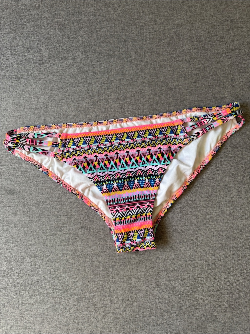 Neon Aztec Bikini Bottoms - Multicolor